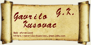 Gavrilo Kusovac vizit kartica